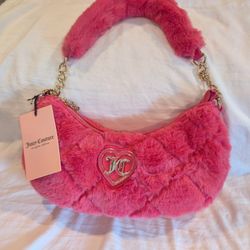 Juicy Couture Let’s Get Cozy Pink Shoulder Purse New