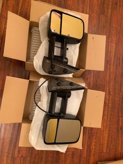 2007 2013 Chevy GMC Silverado Sierra Power Heated TOW TOWING MIRRORS