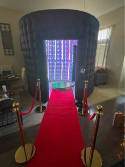 360 Photo Booth for Sale + Red Carpet  Inflatable Photo Booth Enclosure with LED Lights