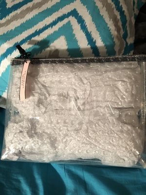Victoria S Secret Clear Sparkle Confetti Makeup Cosmetic Beauty Bag