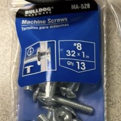 Bulldog Machine Screws 8-32x1'