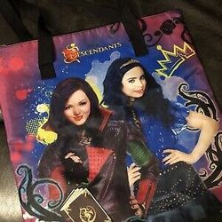 Disney RUZ Descendants 15” zippered Black Tote Bag Evie Mal 