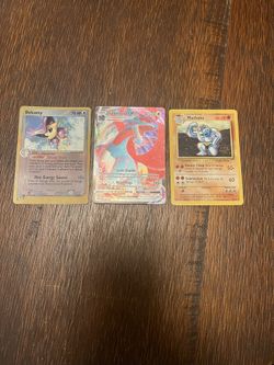 3 rare pokémon cards