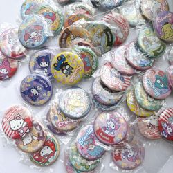 Sanrio Button Pins Lot | Around 55 Assorted Character Pins