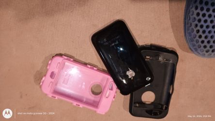 I phone 3 with pink otter case