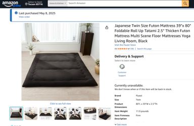 Japanese Twin Size Futon Mattress