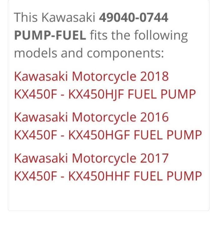 Kawasaki Fuel Pump