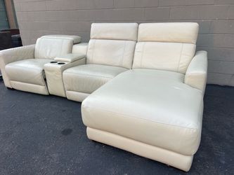 Costco Tampa leather power reclining sectional