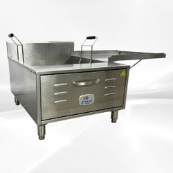 NSF Flat Bottom Funnel Cake Donut Donuts Fryer LP CTF-2R