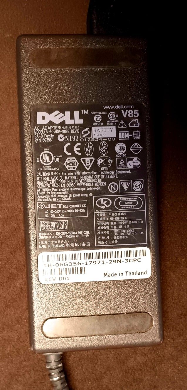 Dell V85 AC Adapter Laptop Charger 