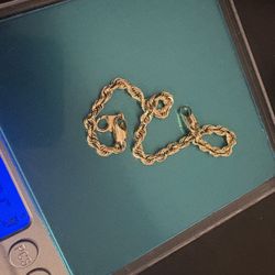 10k  Solid gold Rope Bracelet 8 Inches