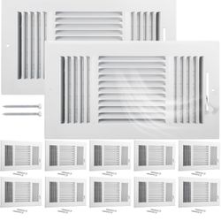 Wesiti 12 Pcs 10 x 4 Inch Ceiling Vent Cover