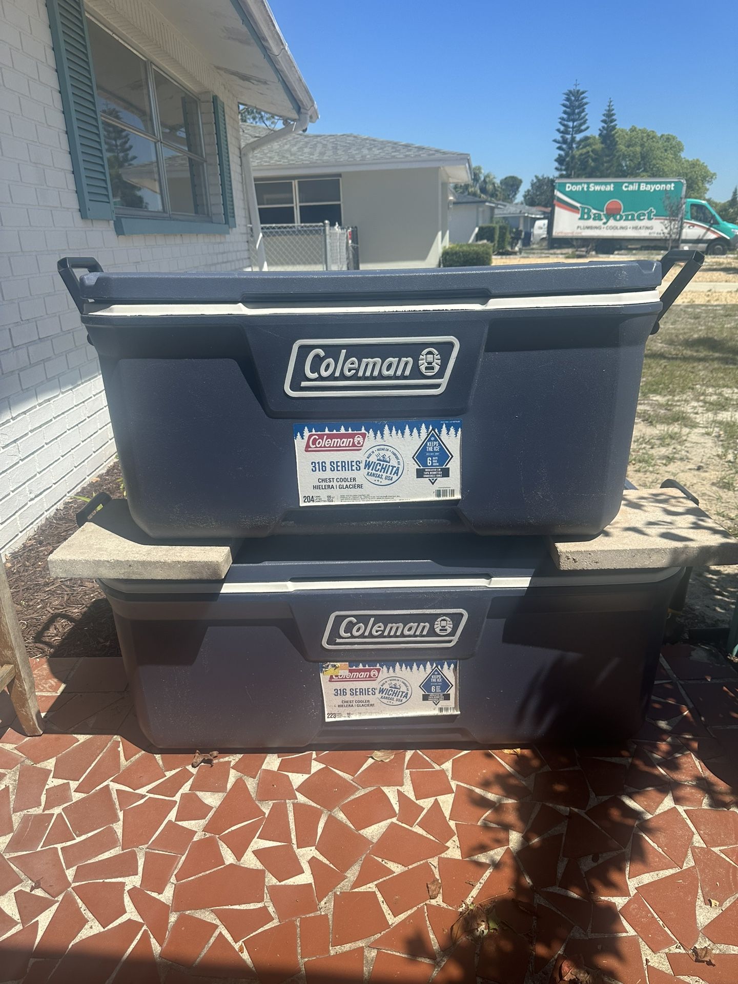 COLEMAN LARGE AND MEDIUM COOLERS