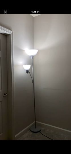 15 for both.  2 Lambs /Silver Torchiere Floor Lamp with Reading Light