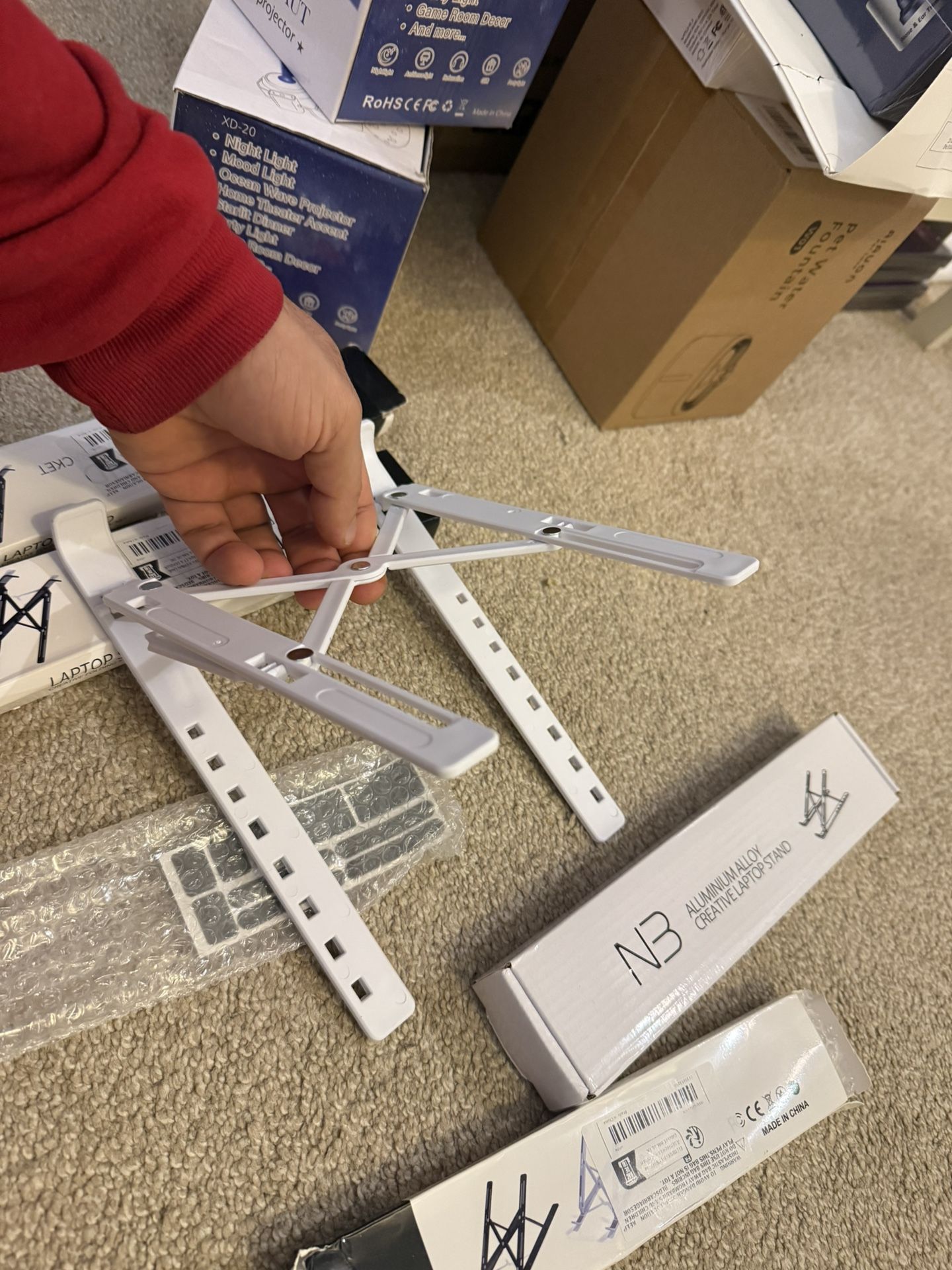 Quality Laptop Stand, Foldable Adjustable & Ergonomic Aluminum Portable Notebook/Tablet Stand, Laptop Holder, Compatible with 10-15.6” Laptops and Ta