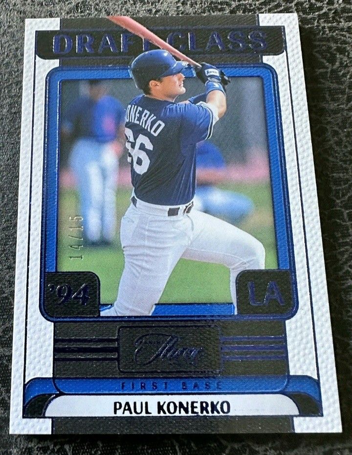 Really Nice 2024 Panini 3 & 2 Draft Class Paul Konerko Blue 14/15 Card