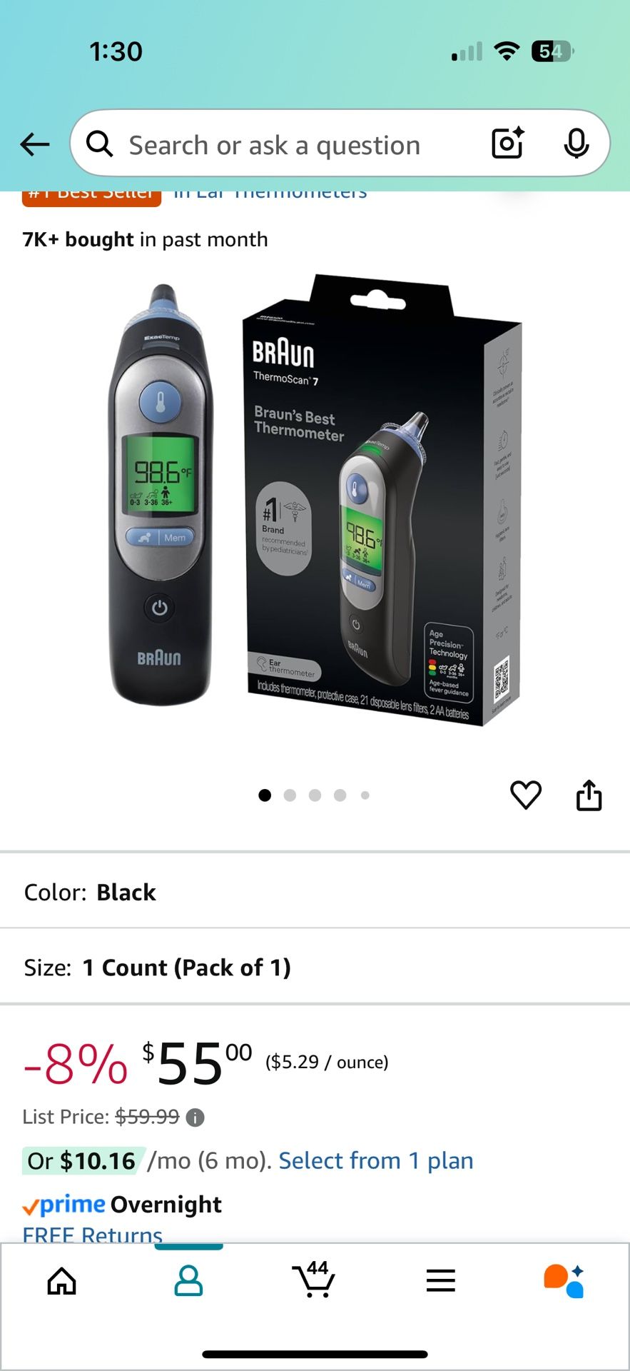Braun ThermoScan 7 Digital Ear Thermometer