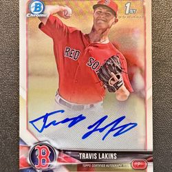 2018 Bowman Chrome TRAVIS LAKINS AUTO 1st Bowman Chrome RC Boston RedSox