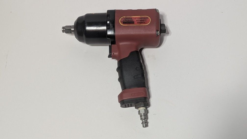 Central Pneumatic 1 2 Inch Composite Air Impact Wrench 90 PSI 6 SCFM Pro Tool

