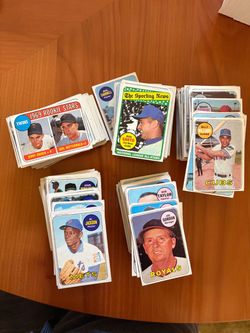 🥎 (350) 1969 TOPPS VINTAGE BASEBALL CARDS * SOME HALL OF FAMERS 🥎