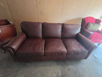 Vintage Hickory Chair Leather Sofa