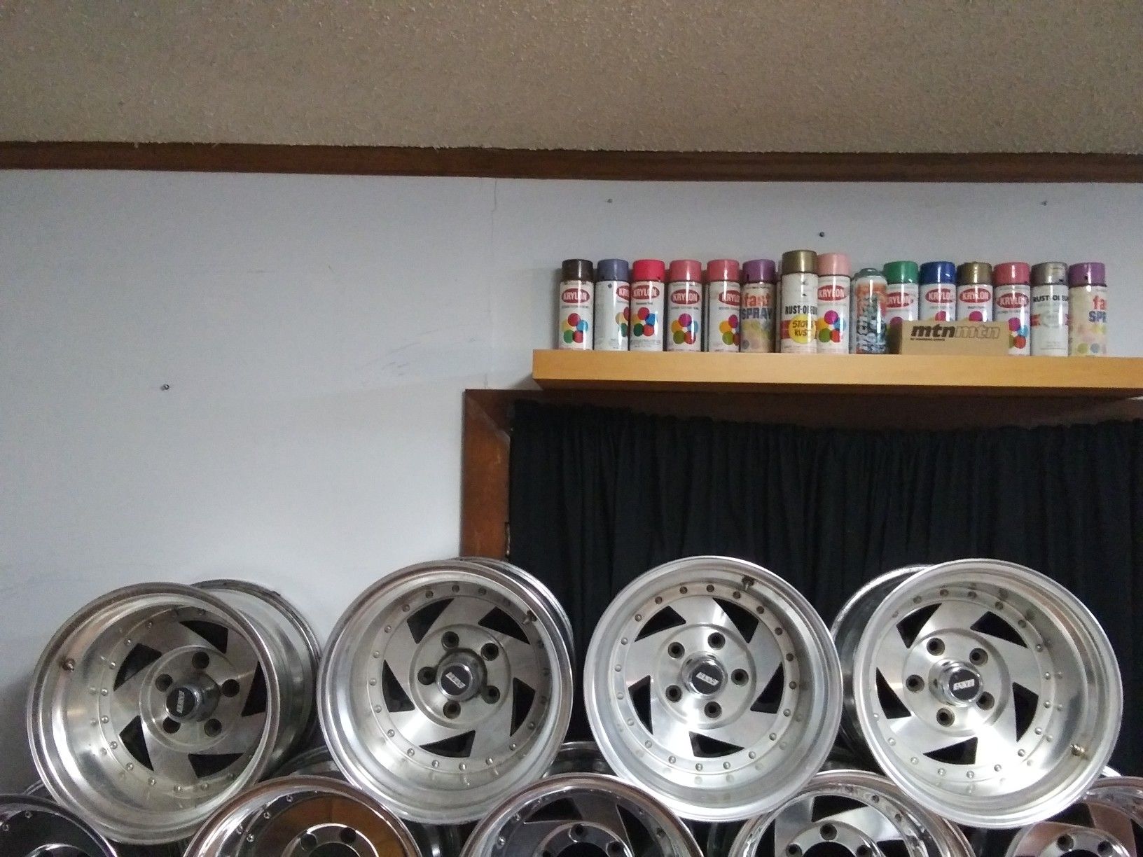 Vintage original Enkei deep dish wheels blades 5 lug rims 15x10 original clear coat. Enkei caps THE REAL DEAL chevy s10 mini truck el camino
