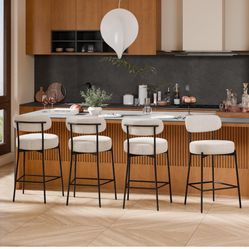 24'' Bar Stools Set of 4, for Kitchen Island. Grey