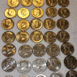 Fifty High Luster Kennedy Half Dollars 