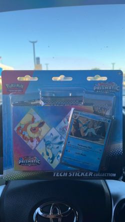 Pokémon Prismatic Evolutions Tech Sticker Collection – Glaceon – Brand New Sealed