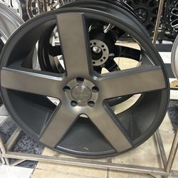 (4) 22x9” DUB BALLER RIMS 5x115 MT-BLK-DDT 15mm