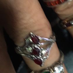 Ruby Silver Ring