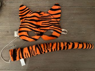 Tiger Mask & Tail Costume Halloween Adult