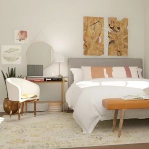 West Elm Wool/Silk Blend Rug 5’x8’ (Like New)