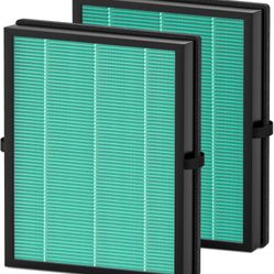 MK04 MG04JH Replacement Filters - Compatible with MK04 MG04JH Air Puri-fier H13 True HEPA Green Fil-ter For Pet Dander, Compared to MK-04 MK04LX, 2 Pa