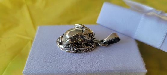 Silver Bunny Charm