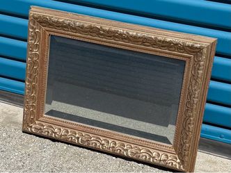 Ornate Gold Framed Beveled Mirror