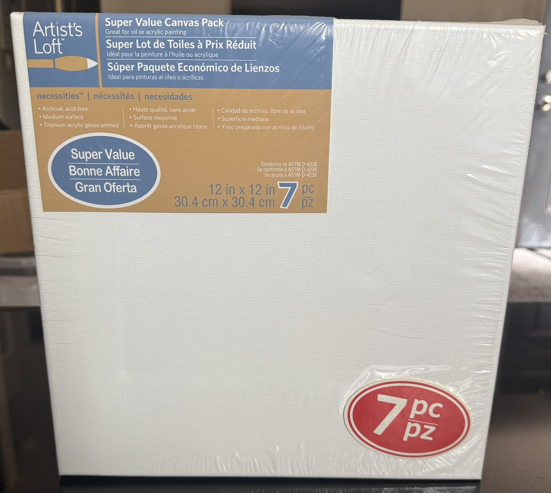 7 piece canvas 12 in x 12 in - New