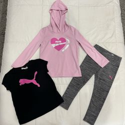 Three Piece Girl Puma Set Size XXS (3/4) Activewear