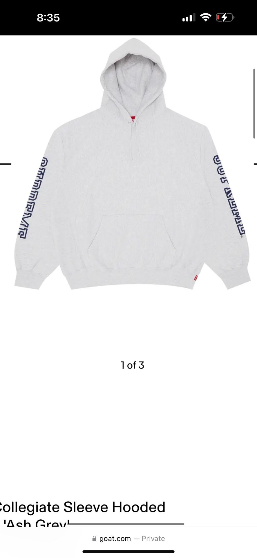 Supreme Collegiate Hoodie