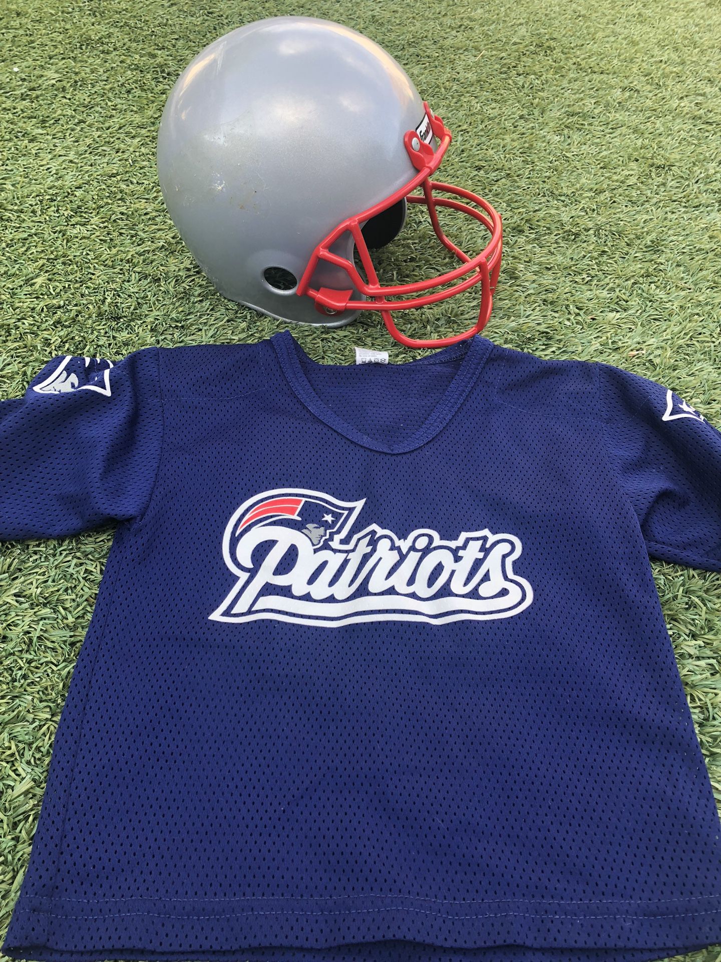 Franklin Sports NFL Kids Helmet + Jersey Sets - Size Medium- Patriots