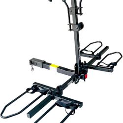 KAC Premium Bike Rack for Car, SUV, Hatchback Mount - Anti-Wobble Hitch & Quick Release Lever for Bikes - Heavy Duty Bicycle Carrier, Easy to Assemble