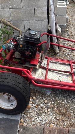 Red Go Kart Frame with Engine