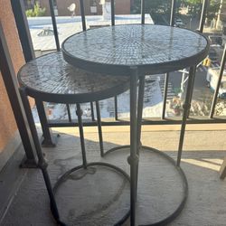 Two Piece, Stackable Indoor/Outdoor Tables