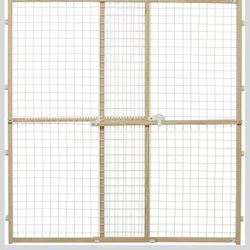 Homes for Pets Wire Mesh Pet Safety Gate, Dog Gate Expands From 29 - 50 Inches Wide, 44 Inches Tall, Wood, Powder Coated Wire$30