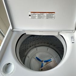 washer and dryer are white