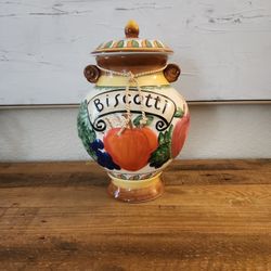 Ceramic Biscotti /Cookie Jar