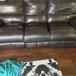 Bassett Furniture Leather Couch