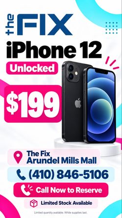 iPhone 12 64GB - Unlocked for All USA Carriers - $199
