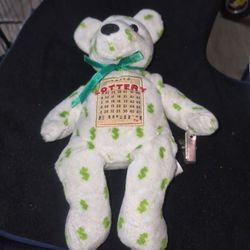 Lucky Bears Collection Lottery Dollar Sign Money Plush Toy Lotto Ticket Clip