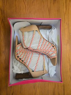 Vince Camuto Ariah, Sandstone Braided Sandal Heels- Size 8.5